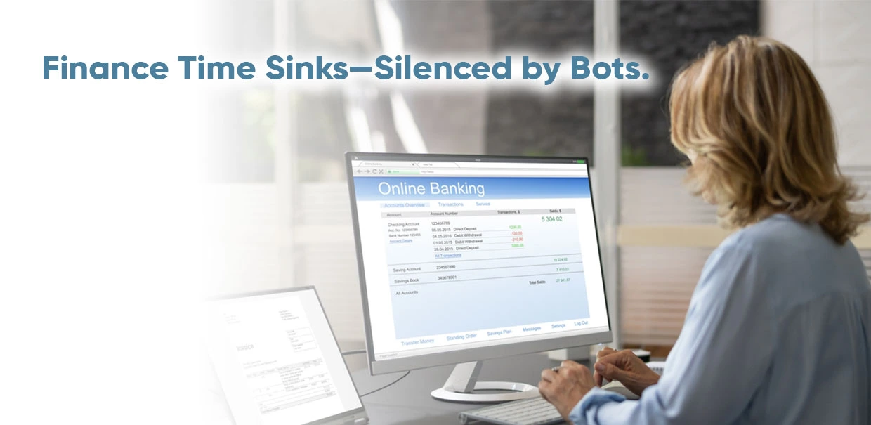 finance tasks automated using bots and RPA